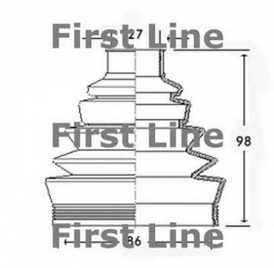 FIRST LINE fcb2304 -  Пыльник, приводной вал